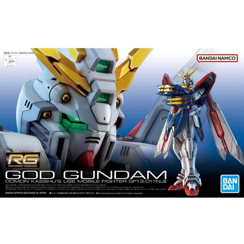 Bandai RG 1/144 God Gundam model (Mobile Fighter G Gundam)