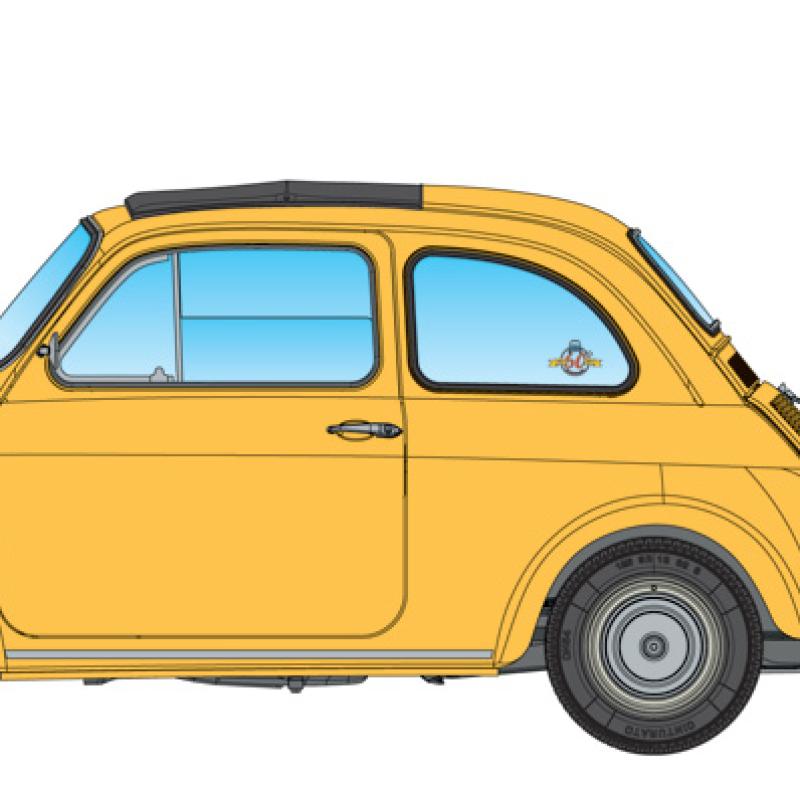 Italeri 4715S 1/12 FIAT 500F 1968 升级版模型车