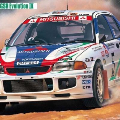 โมเดลรถแข่ง Mitsubishi Lancer Evo III GSR 1996 มาเลเซียราลลีแมนฯ 1/24 โดย Hasegawa