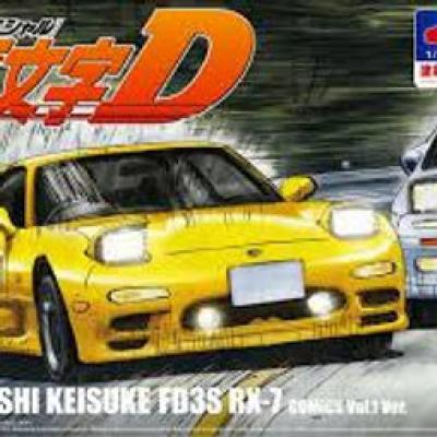 AOSHIMA 1/24 รถโมเดล ฉบับ Takahashi Keisuke FD3S RX-7 Initial D ประเภท 1