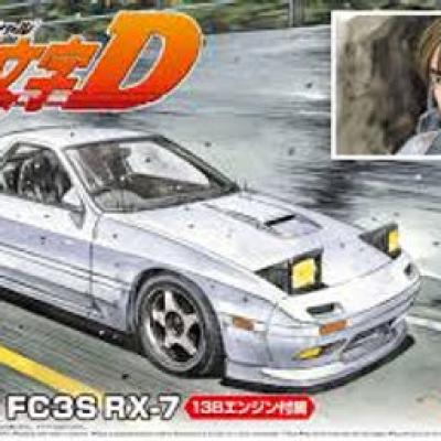 AOSHIMA รถจำลอง 1/24 รุ่น 頭文字D โมเดล รถ Mazda FC3S RX-7 โดย Takahashi Ryosuke