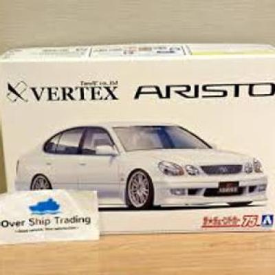 ชุดโมเดลสีขาว Aoshima 1/24 โมเดล Toyota Aristo JZS161 VERTEX 2000