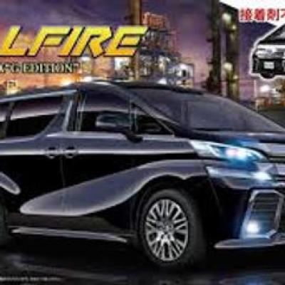 โมเดลรถยนต์ Toyota Vellfire ZA G สีดำ