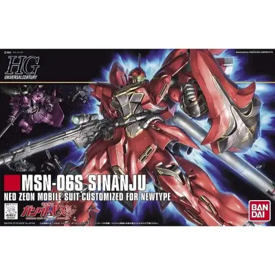 Bandai 1/144 HGUC MSN-06S Sinanju Gundam model.