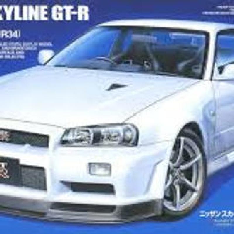 โมเดล Tamiya 1/24 รถยนต์ Nissan Skyline GT-R V-Spec II (R34) ที่ผลิตในประเทศญี่ปุ่น