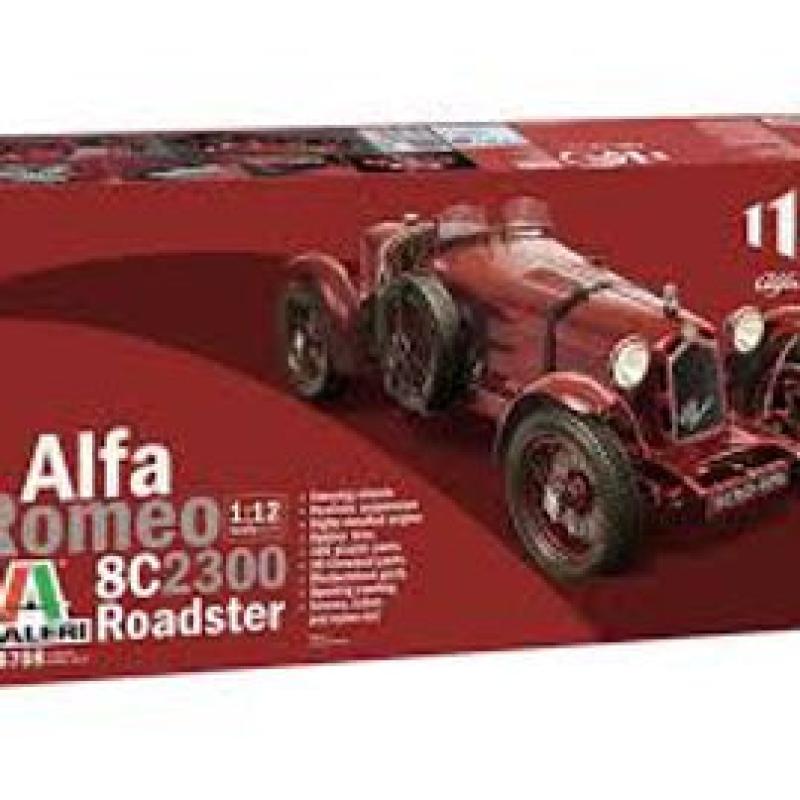 Italeri 1/12 โมเดลรถยนต์ Alfa Romeo 8C 2300 Roadster