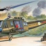 Italian 1/72 UH-1D helicopter model