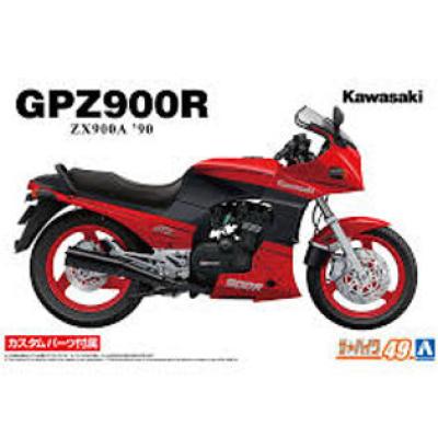 1/12 Kawasaki GPZ900R Ninja '90 model with modified accessories
