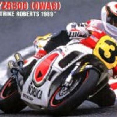 Yamaha YZR500 0WA8 รุ่นโมเดลทีมโชคดี 21710 โดย Hasegawa